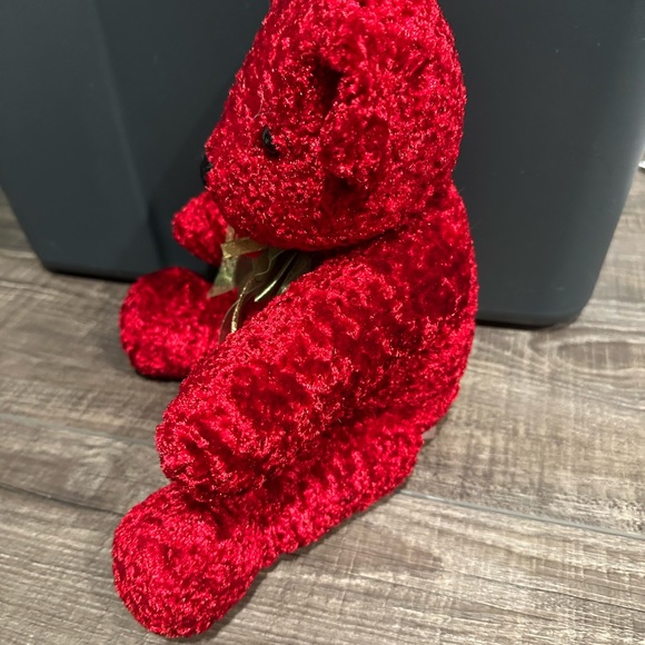Dan Dee Collectors Choice Red Heart Teddy Bear with Gold Bow - Picture 2 of 5